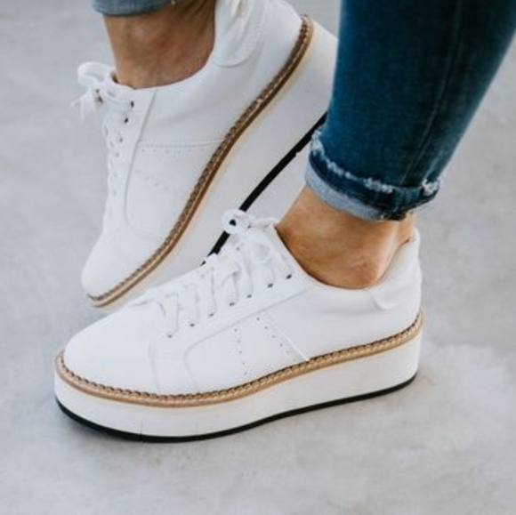 Shu Shop Suzanne Platform Leather Sneakers - Picture 1 of 9